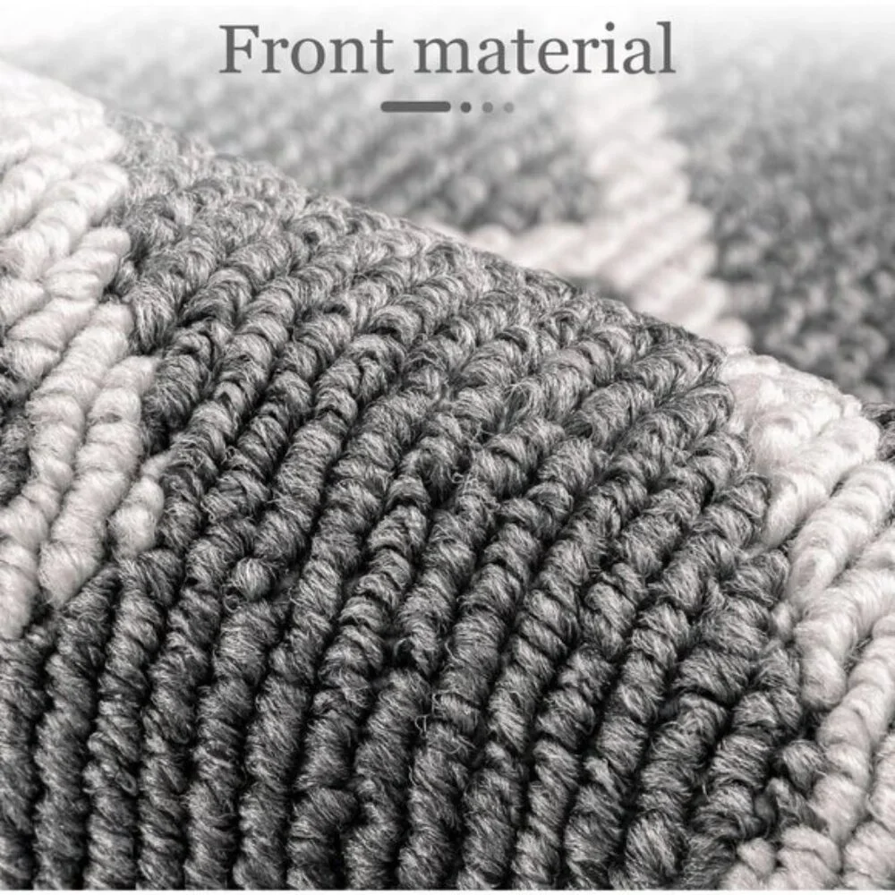 Non-Slip Kitchen Rug Set, 2-Piece Washable Absorbent Mats in Grey, Polypropylene